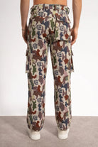 Erkek Relaxed Fit Jacar Camouflage Cargo Pants - Kamuflaj