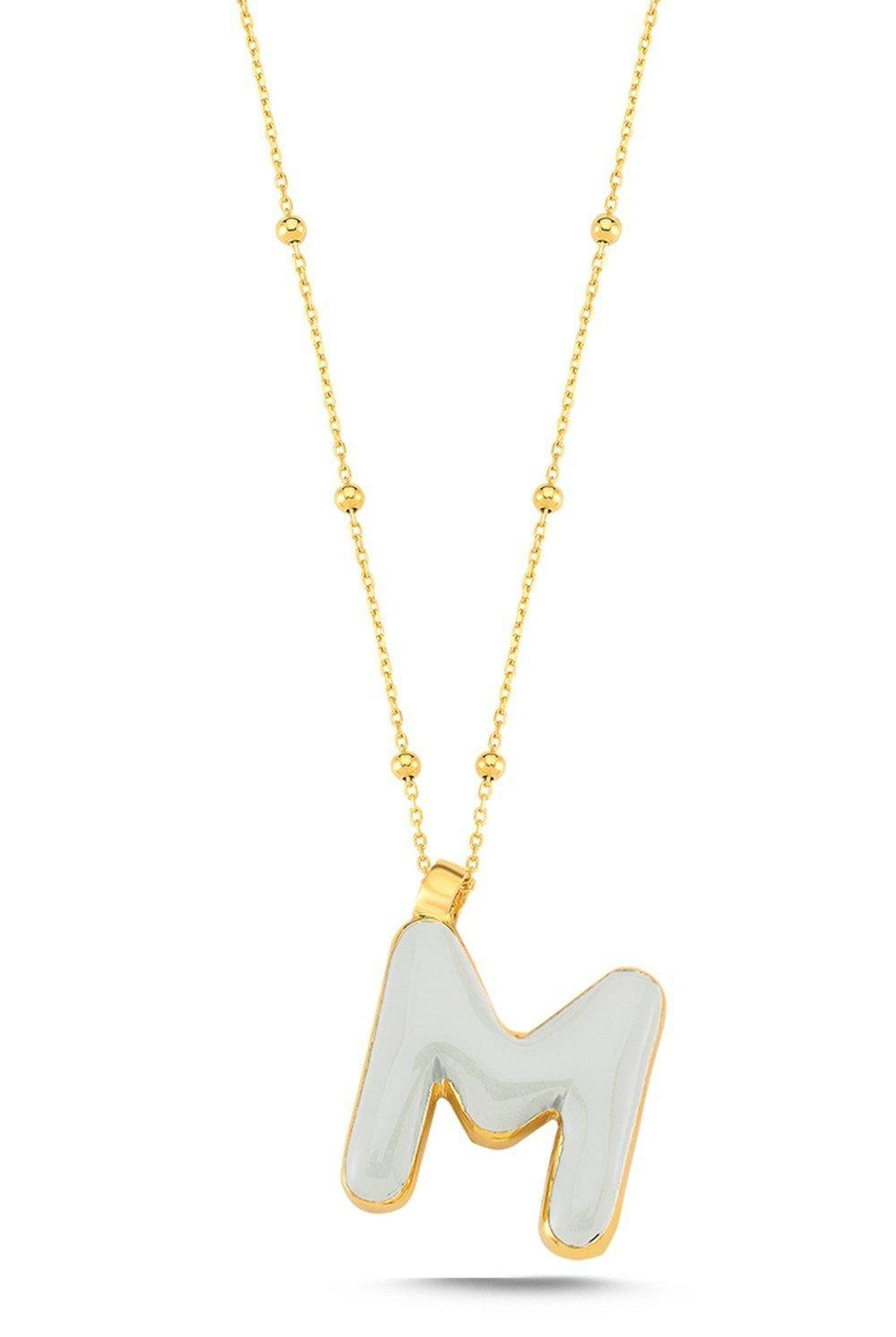 Mer's | Say My Name Necklace - Pembe C Harfi | Milagron