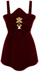 Sculpted Velvet Mini Dress