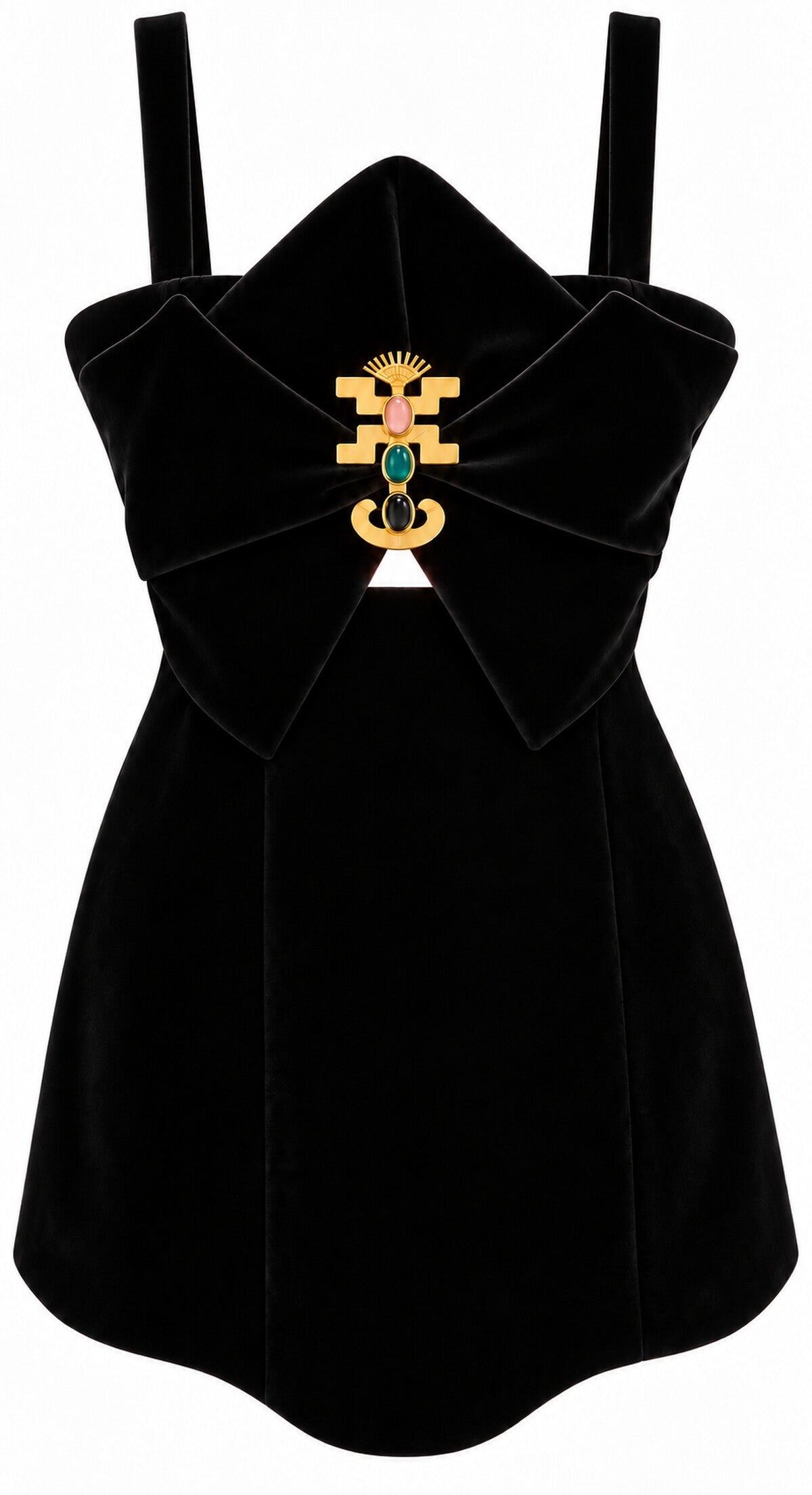 Sculpted Velvet Mini Dress