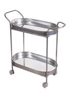 Servis Arabası Krom 2Raflı Tekerlekli 80X56X32 Cm