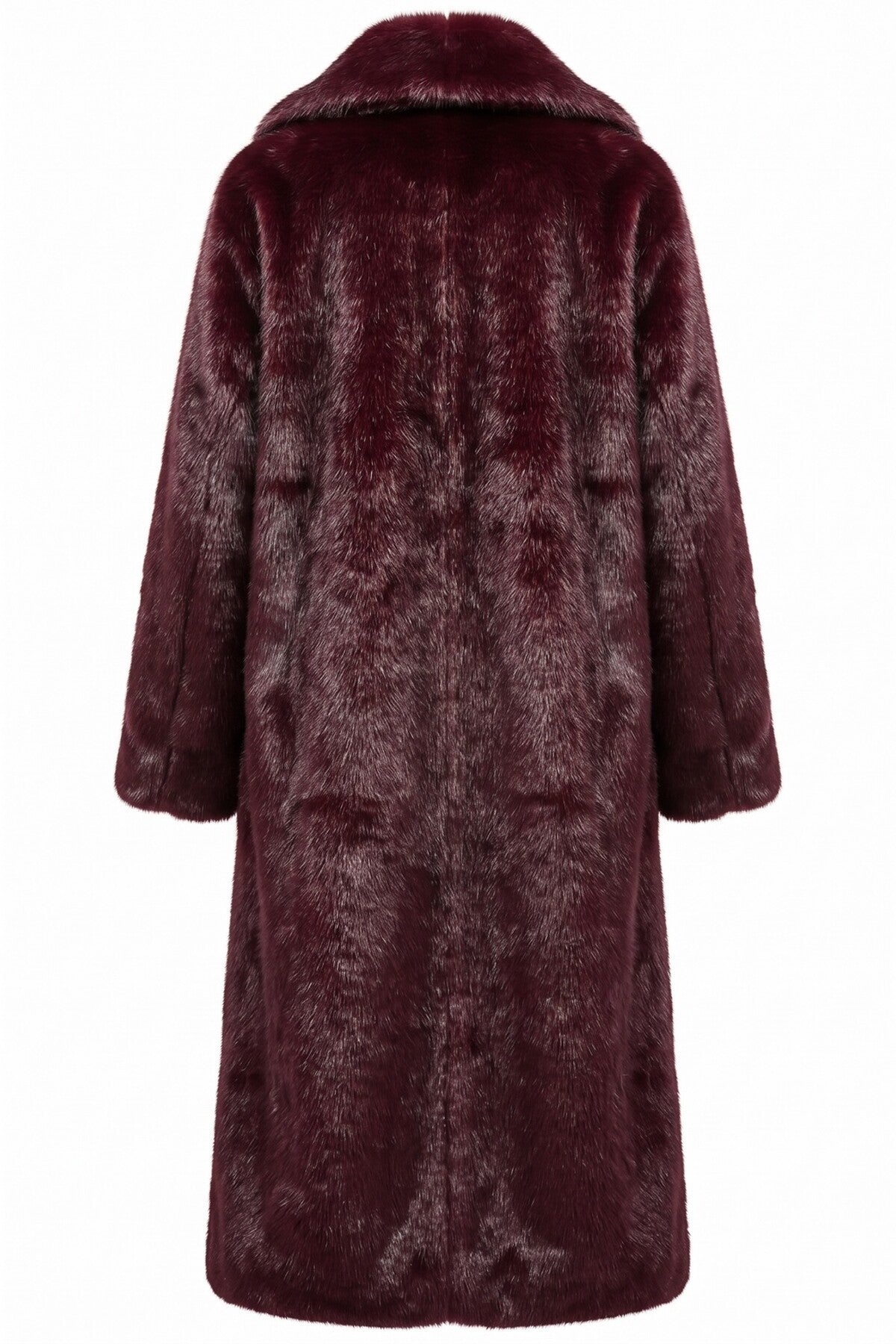 Shawl-Collar Long Fur Coat
