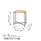 Shb-003 Dekoratif Ahşap Metal Sehpa 
