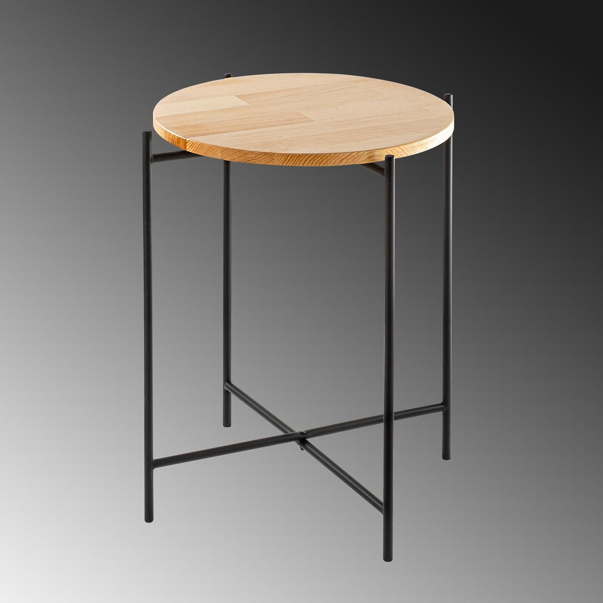 Shb-004 Dekoratif Ahşap Metal Sehpa 