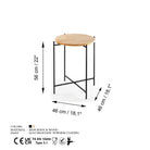 Shb-004 Dekoratif Ahşap Metal Sehpa 