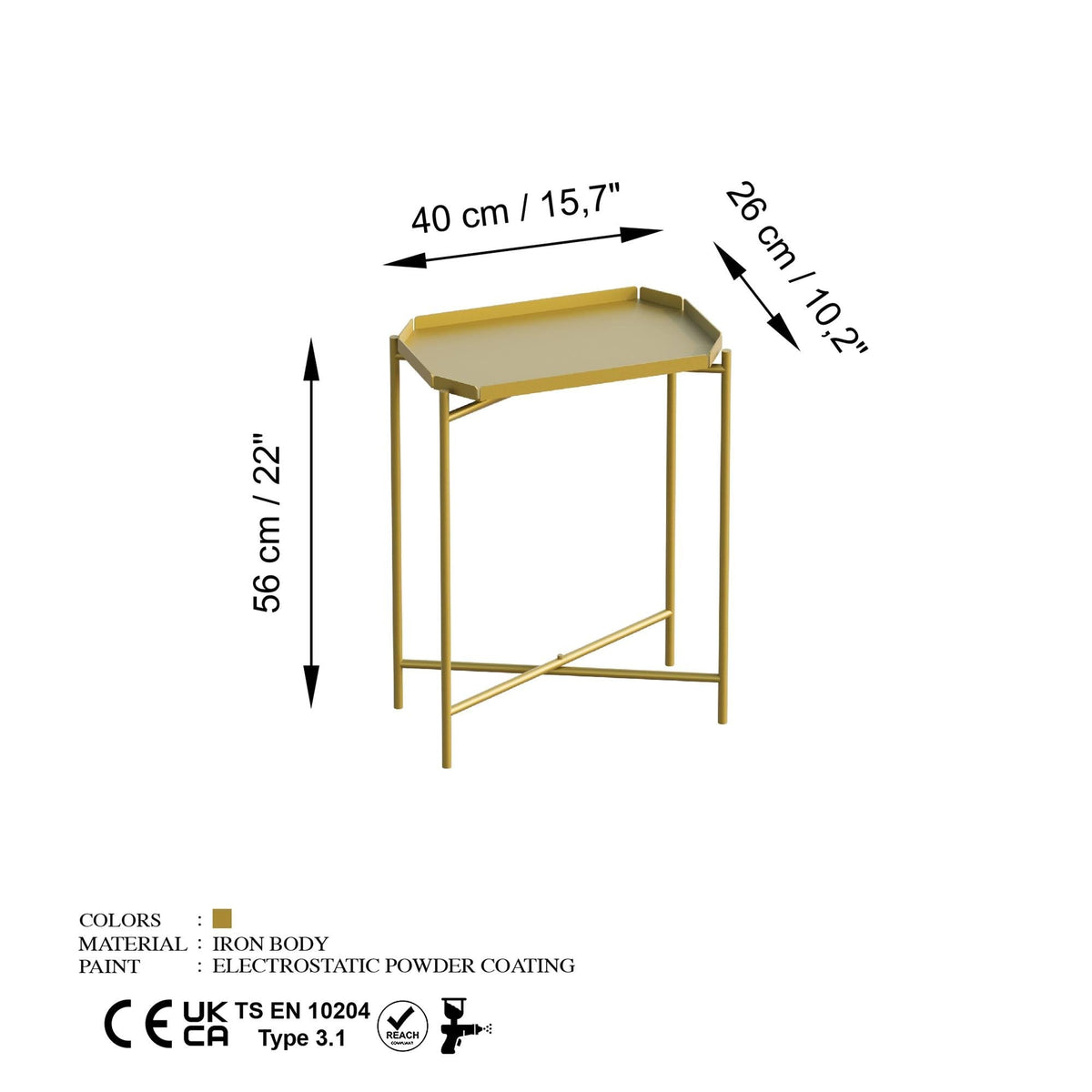 Shb-009-A Dekoratif Metal Sehpa 