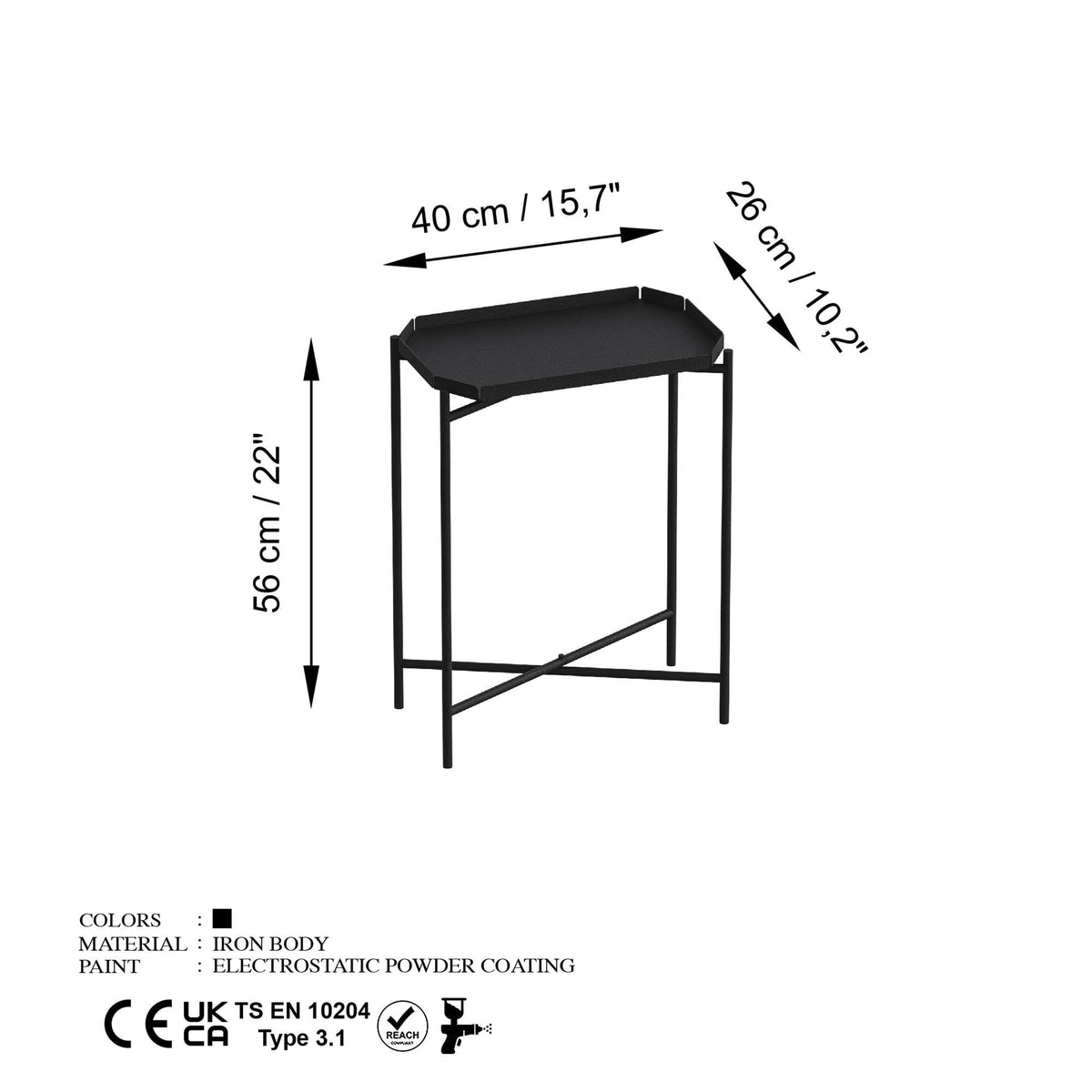 Shb-009 Dekoratif Metal Sehpa 
