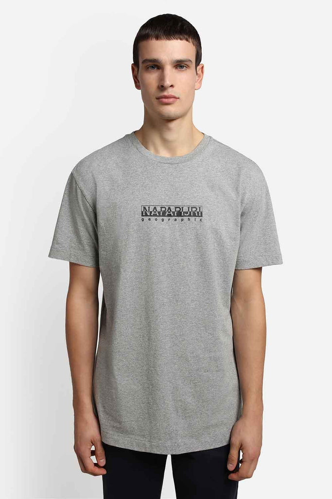 Napapijri | Short Sleeve T-Shirt Medium Grey Melange 5 | Milagron