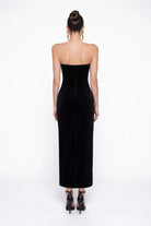 SiYah KadiFe MiDi Bodycon ElbiSe