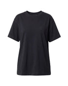 Kadin Oversize Fakemood Nakişli TiŞört - SiYah