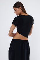 Myra Asimetrik T-Shirt | Siyah