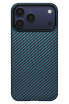 Tactile Woven Iphone 17 Pro Magsafe Uyumlu 1500D Aramid Fiber Kılıf Black Blue