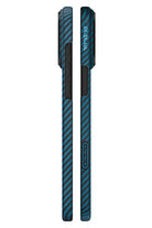 Tactile Woven Iphone 17 Pro Max Magsafe Uyumlu 1500D Aramid Fiber Kılıf Black Blue