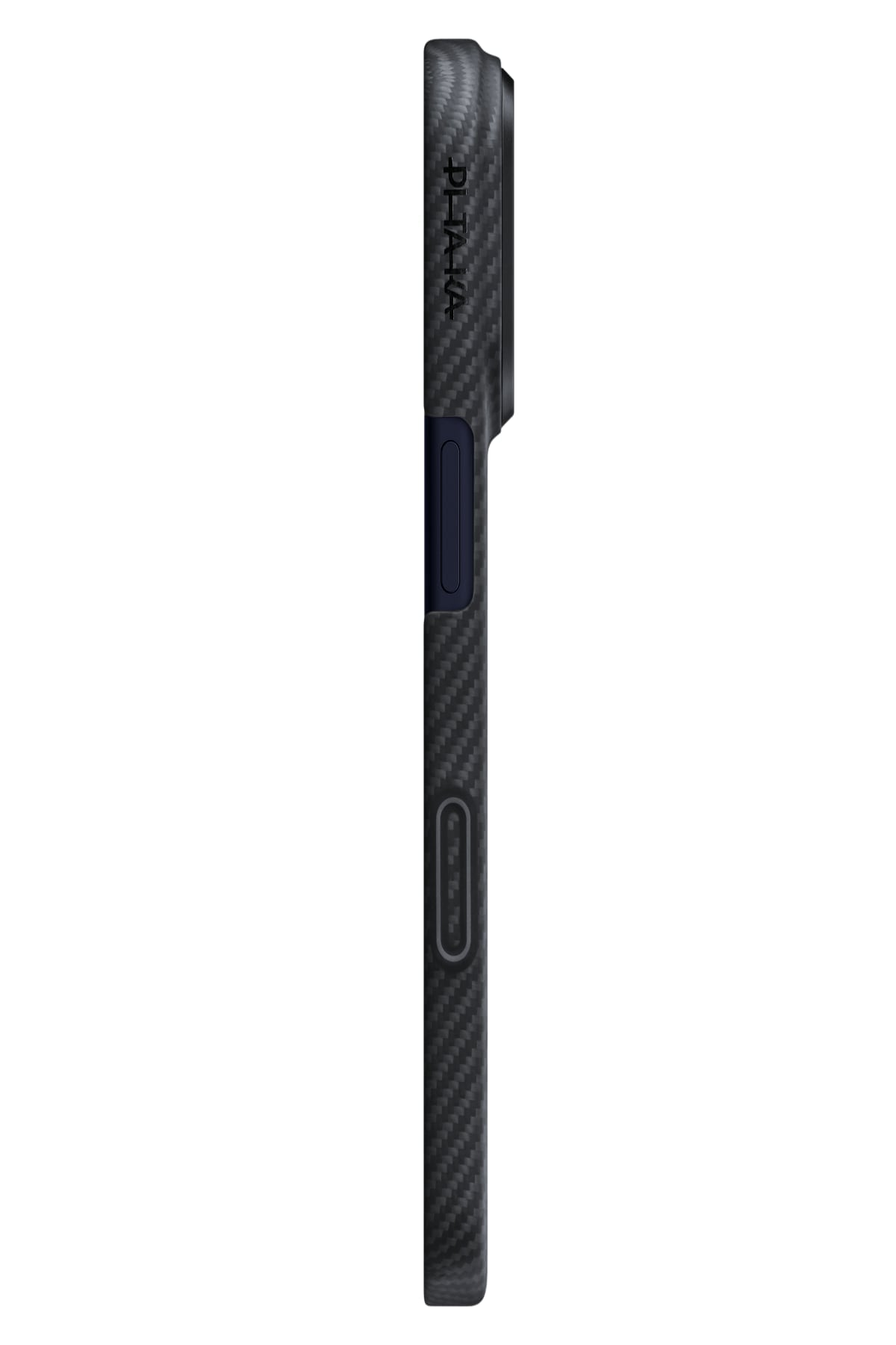 Tactile Woven Iphone 17 Pro Max Magsafe Uyumlu 1500D Aramid Fiber Kılıf Black-Gray Twill