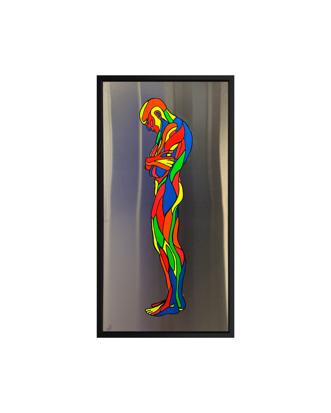 Echoes In The Inner Hold Inox Tablo | 50 × 100 Cm