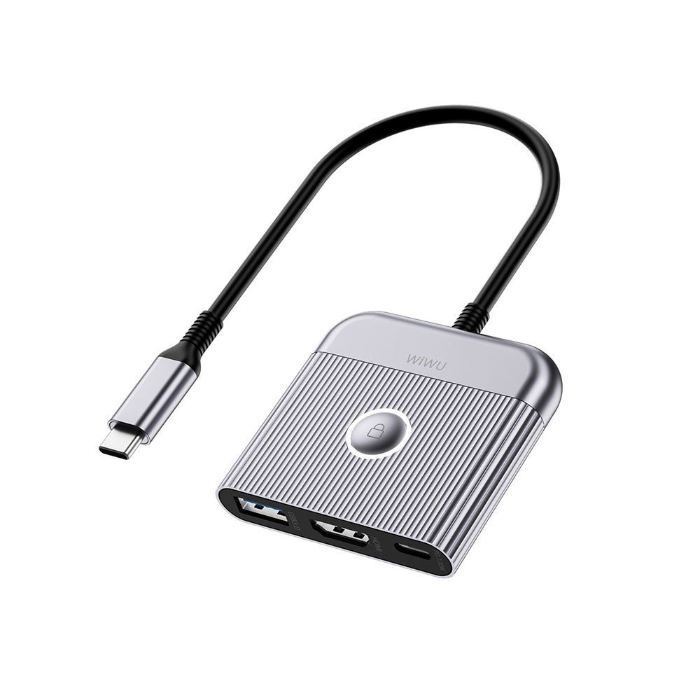Travel Wi-Hb8002 3In1 Hdmi 4K 60Hz 100W Pd Type-C Hub Adaptör