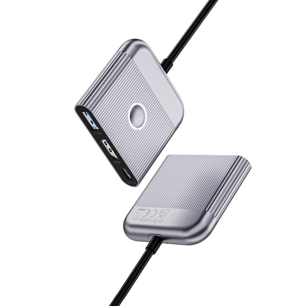 Travel Wi-Hb8002 3In1 Hdmi 4K 60Hz 100W Pd Type-C Hub Adaptör