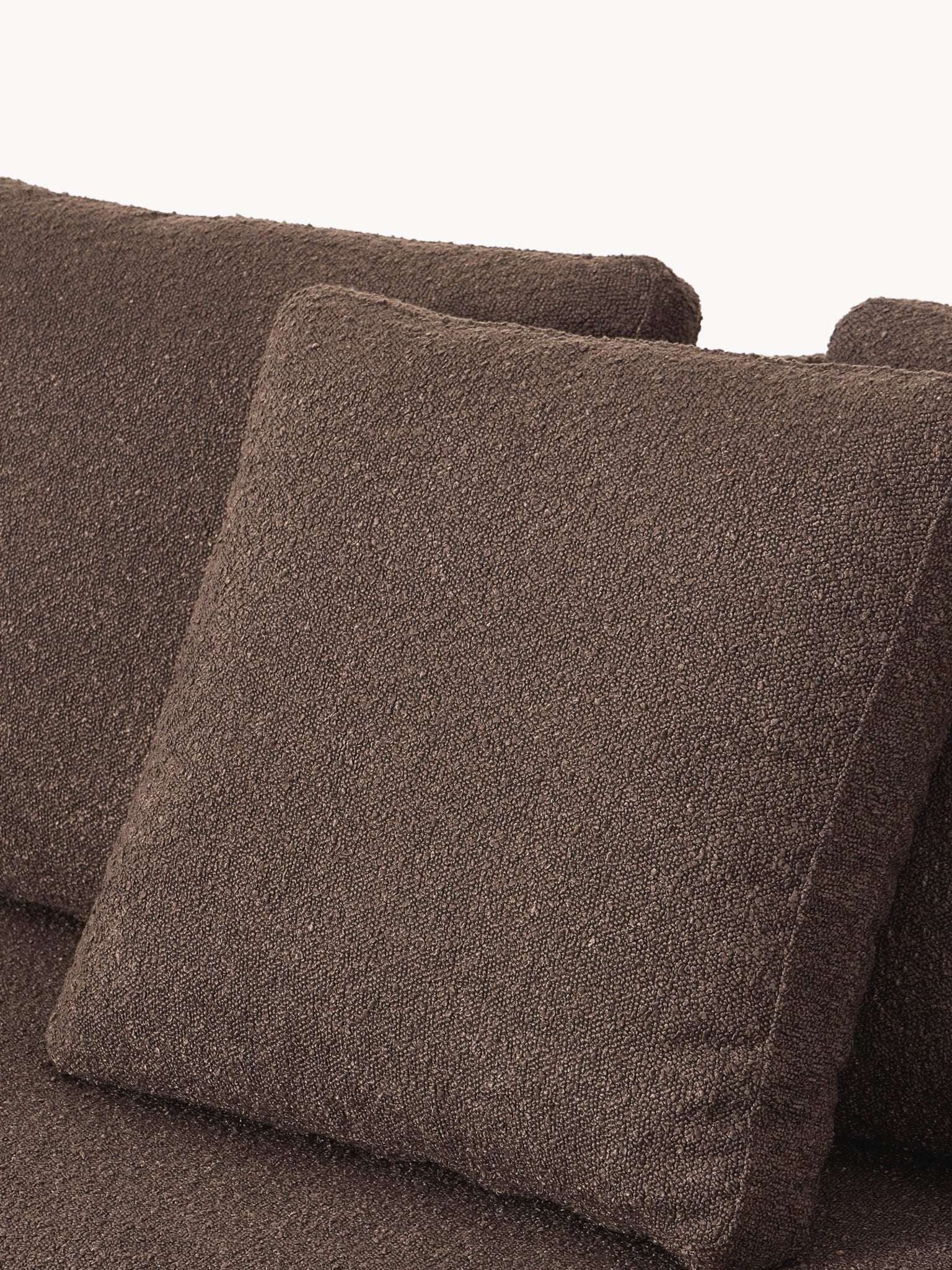 Tribeca Bouclé Köşe Koltuk Modern Tasarım Koyu Kahverengi 274Cm