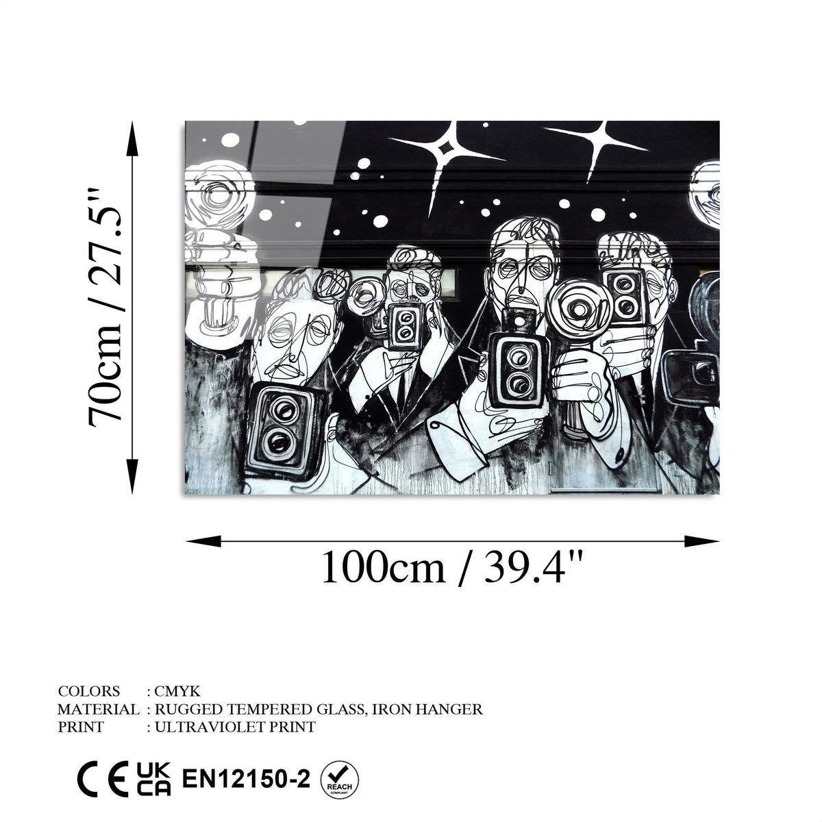 Uv-051 Baskılı Cam Dikdörtgen Duvar Tablosu 