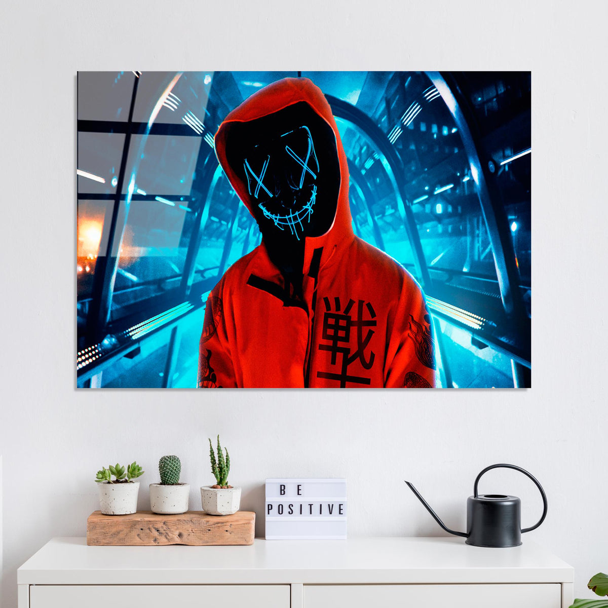Uv-059 Baskılı Cam Dikdörtgen Duvar Tablosu 