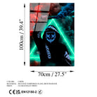 Uv-076 Baskılı Cam Dikdörtgen Duvar Tablosu 