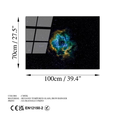 Uv-088 Baskılı Cam Dikdörtgen Duvar Tablosu 