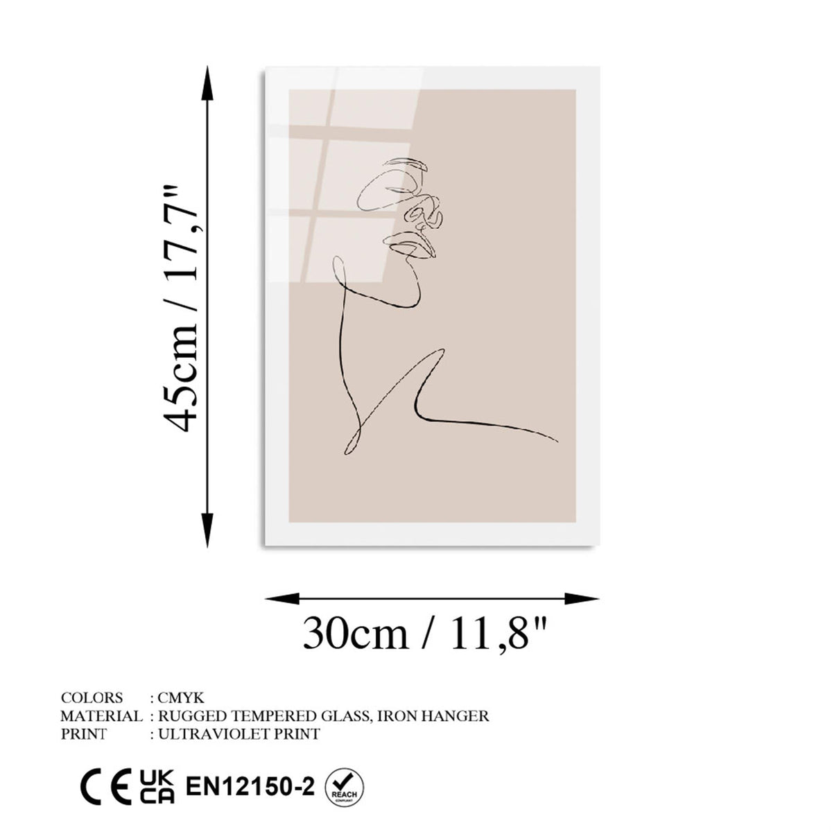 Uv-1031 Baskılı Cam Dikdörtgen Duvar Tablosu 
