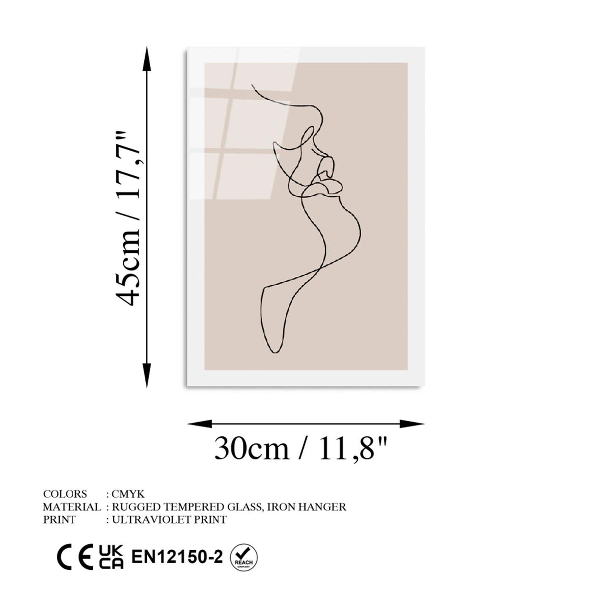 Uv-1035 Baskılı Cam Dikdörtgen Duvar Tablosu 