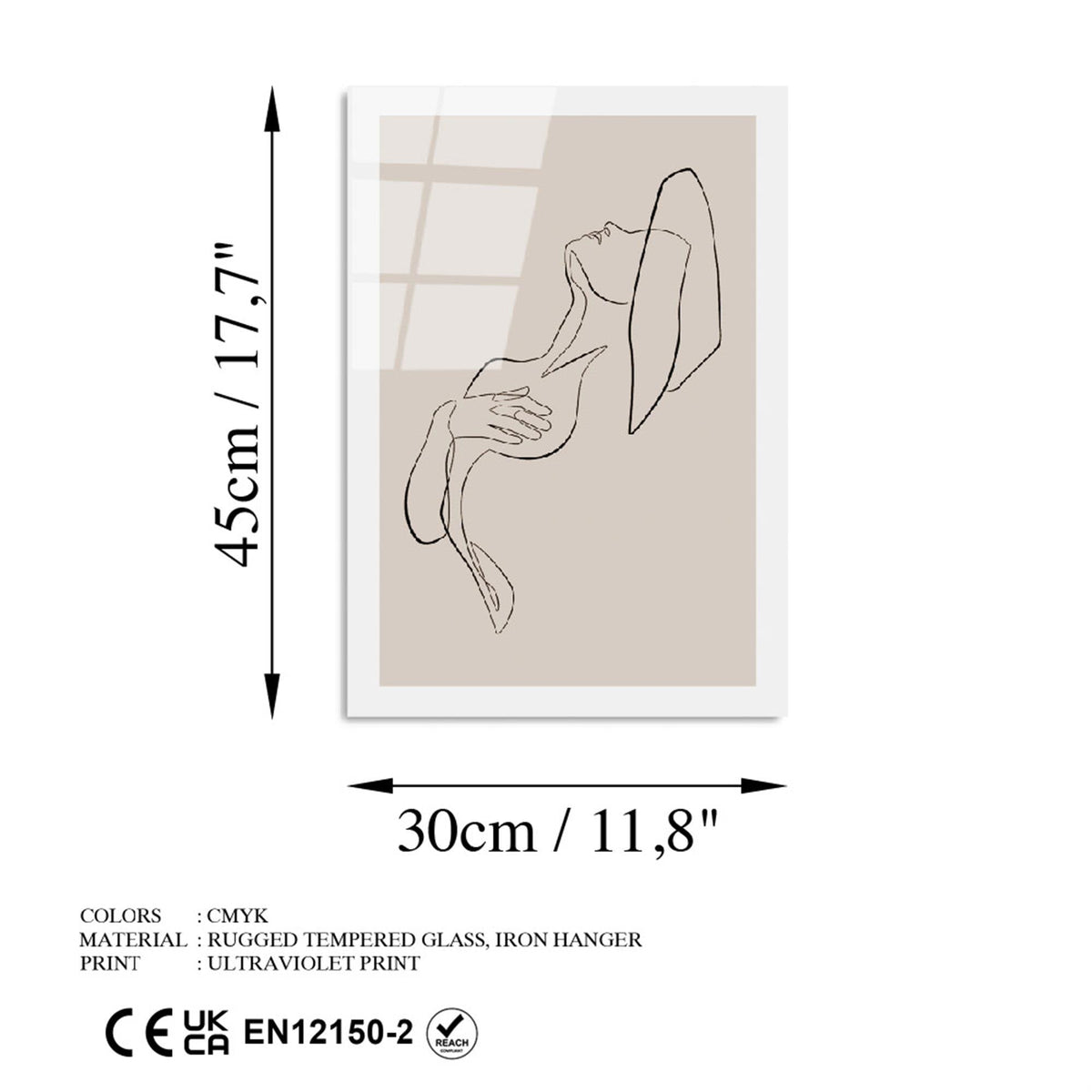 Uv-1037 Baskılı Cam Dikdörtgen Duvar Tablosu 