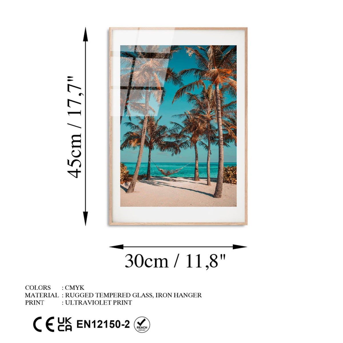 Uv-1043 Baskılı Cam Dikdörtgen Duvar Tablosu 