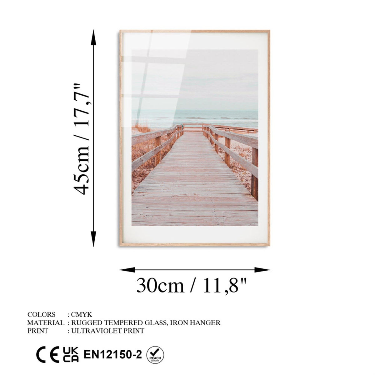 Uv-1044 Baskılı Cam Dikdörtgen Duvar Tablosu 
