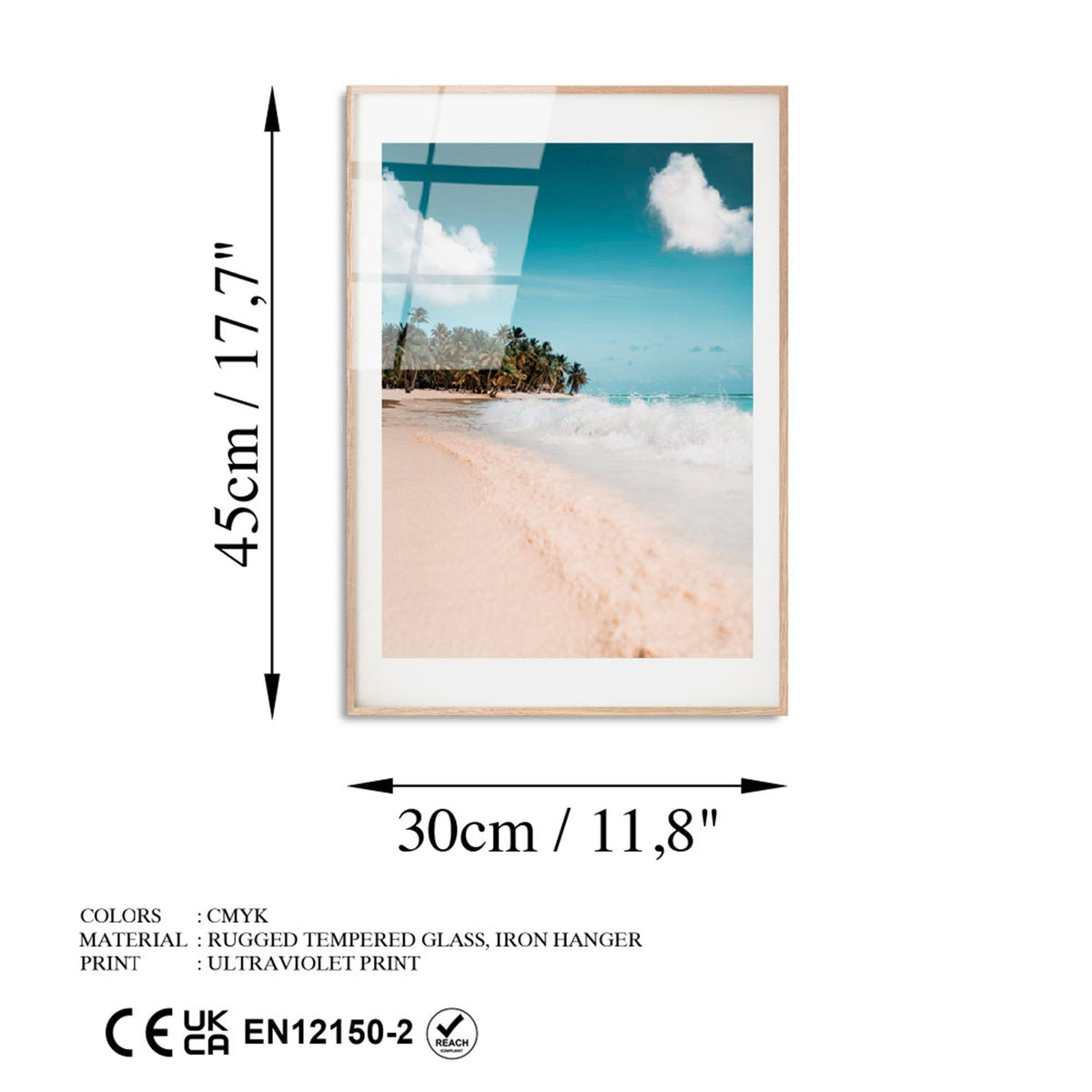 Uv-1056 Baskılı Cam Dikdörtgen Duvar Tablosu 