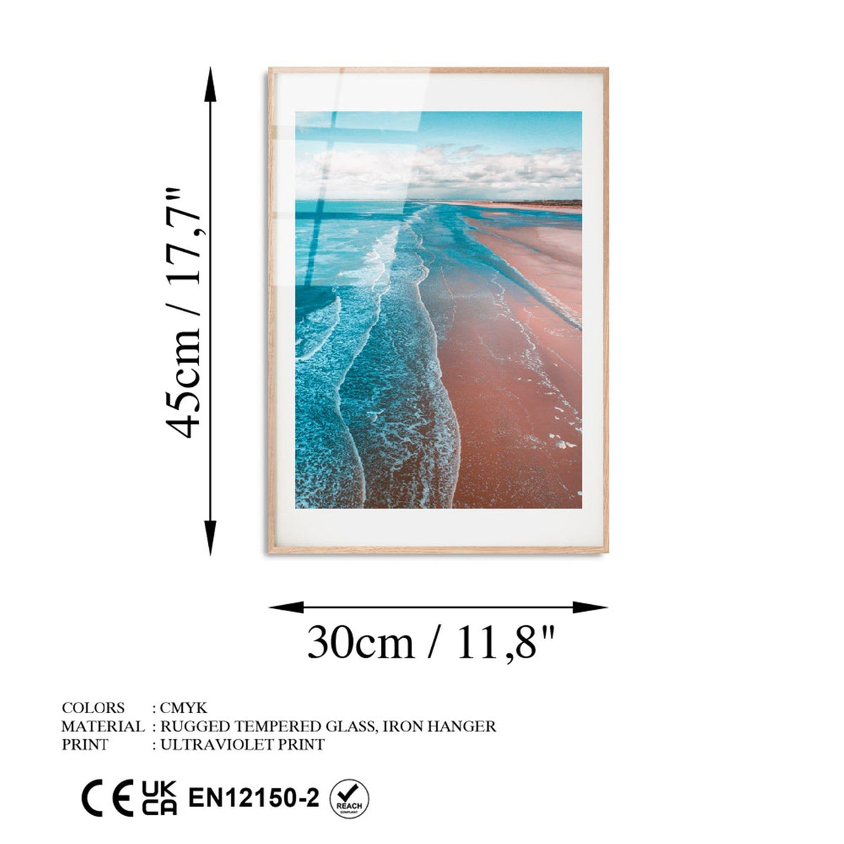 Uv-1057 Baskılı Cam Dikdörtgen Duvar Tablosu 