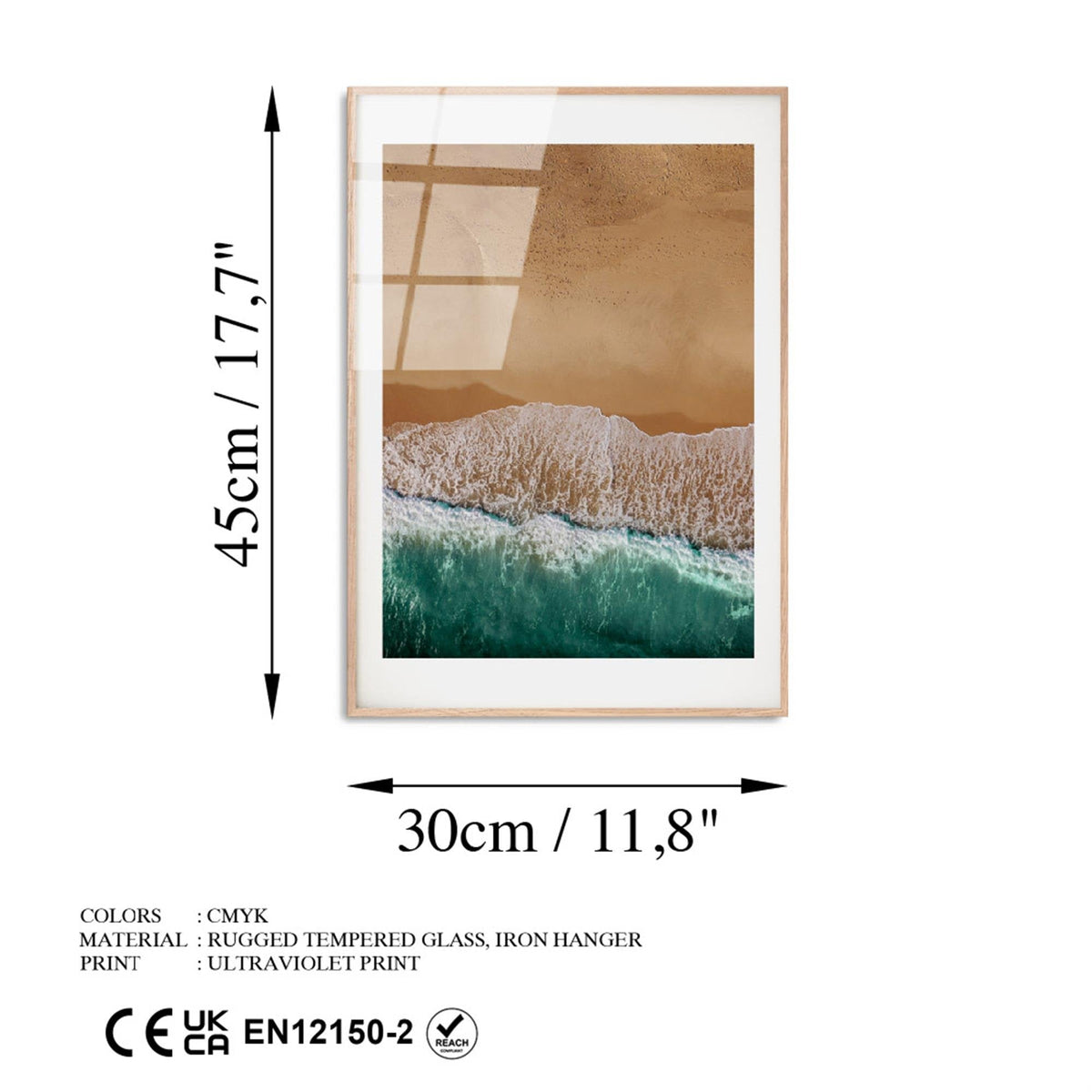 Uv-1059 Baskılı Cam Dikdörtgen Duvar Tablosu 
