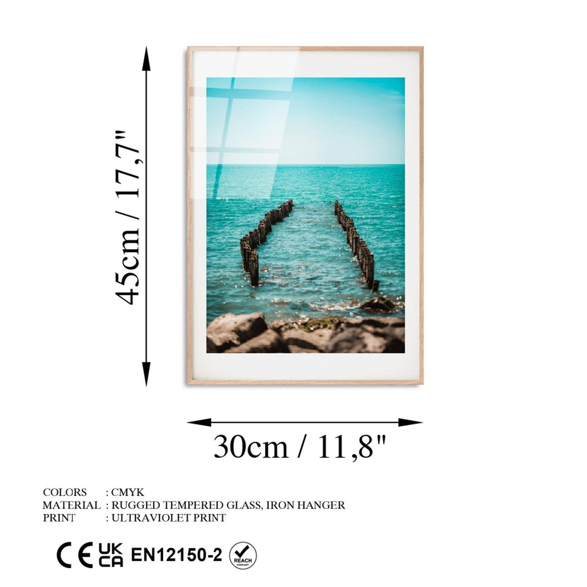 Uv-1064 Baskılı Cam Dikdörtgen Duvar Tablosu 