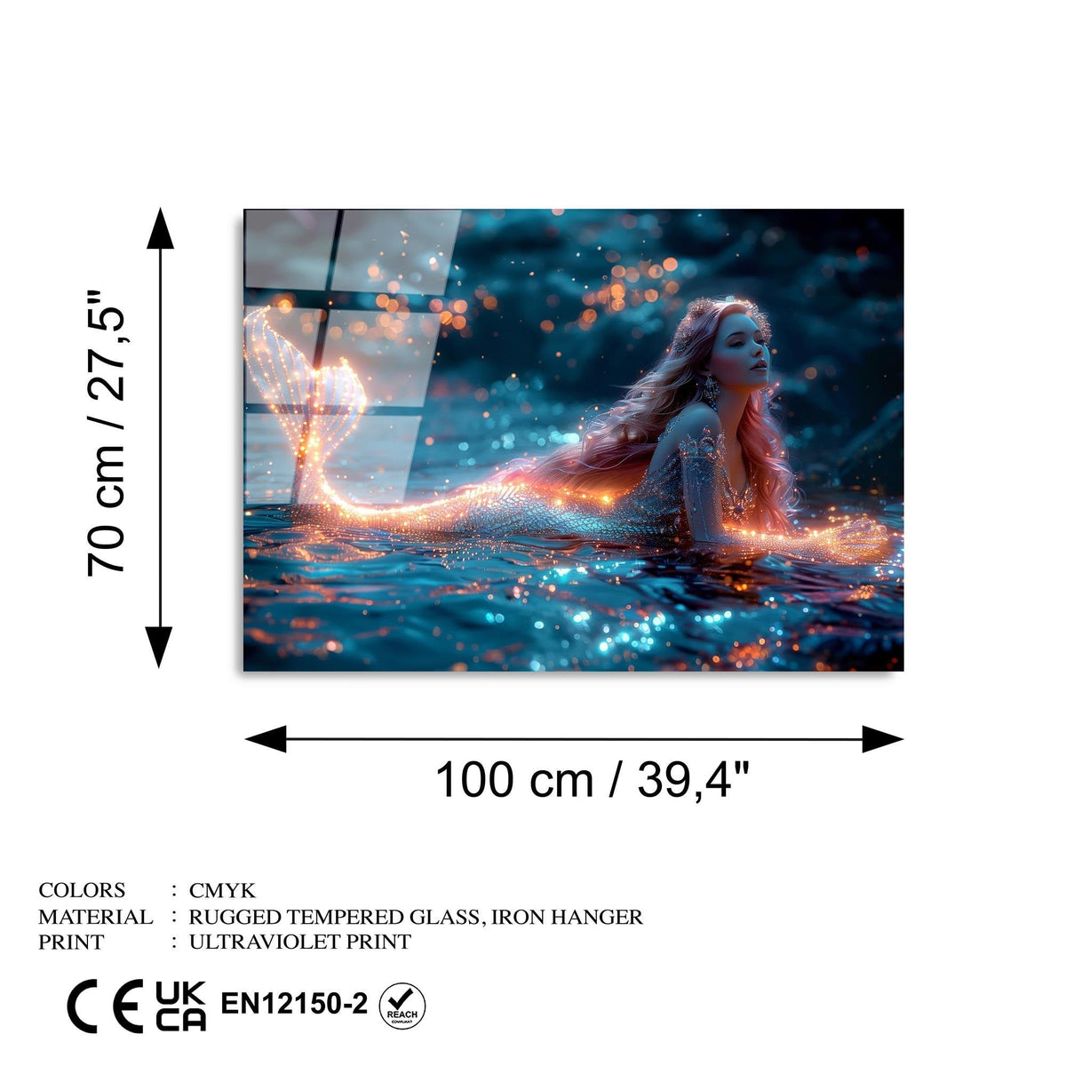 Uv-1183 Baskılı Cam Dikdörtgen Duvar Tablosu 