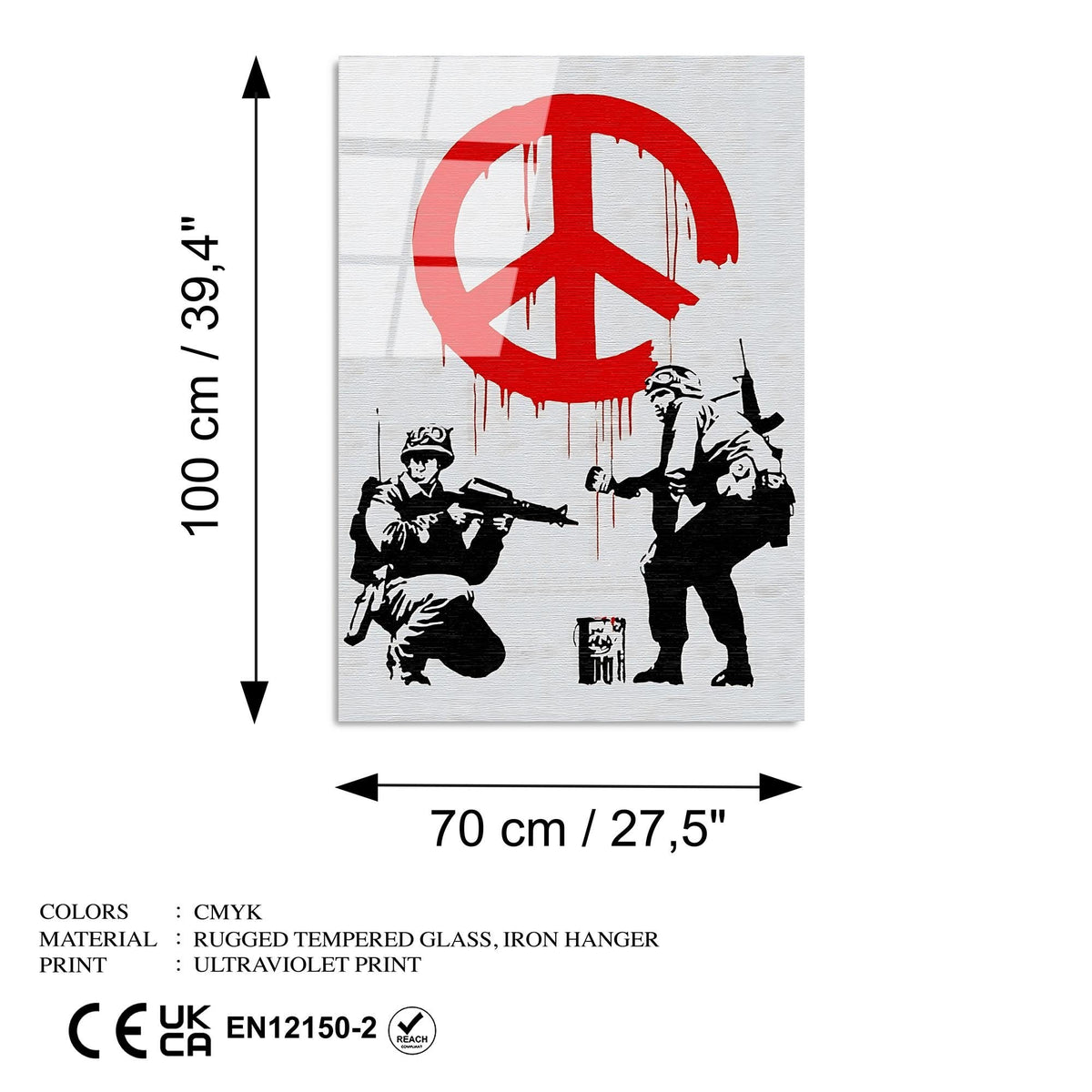 Uv-1198 Baskılı Cam Dikdörtgen Duvar Tablosu 