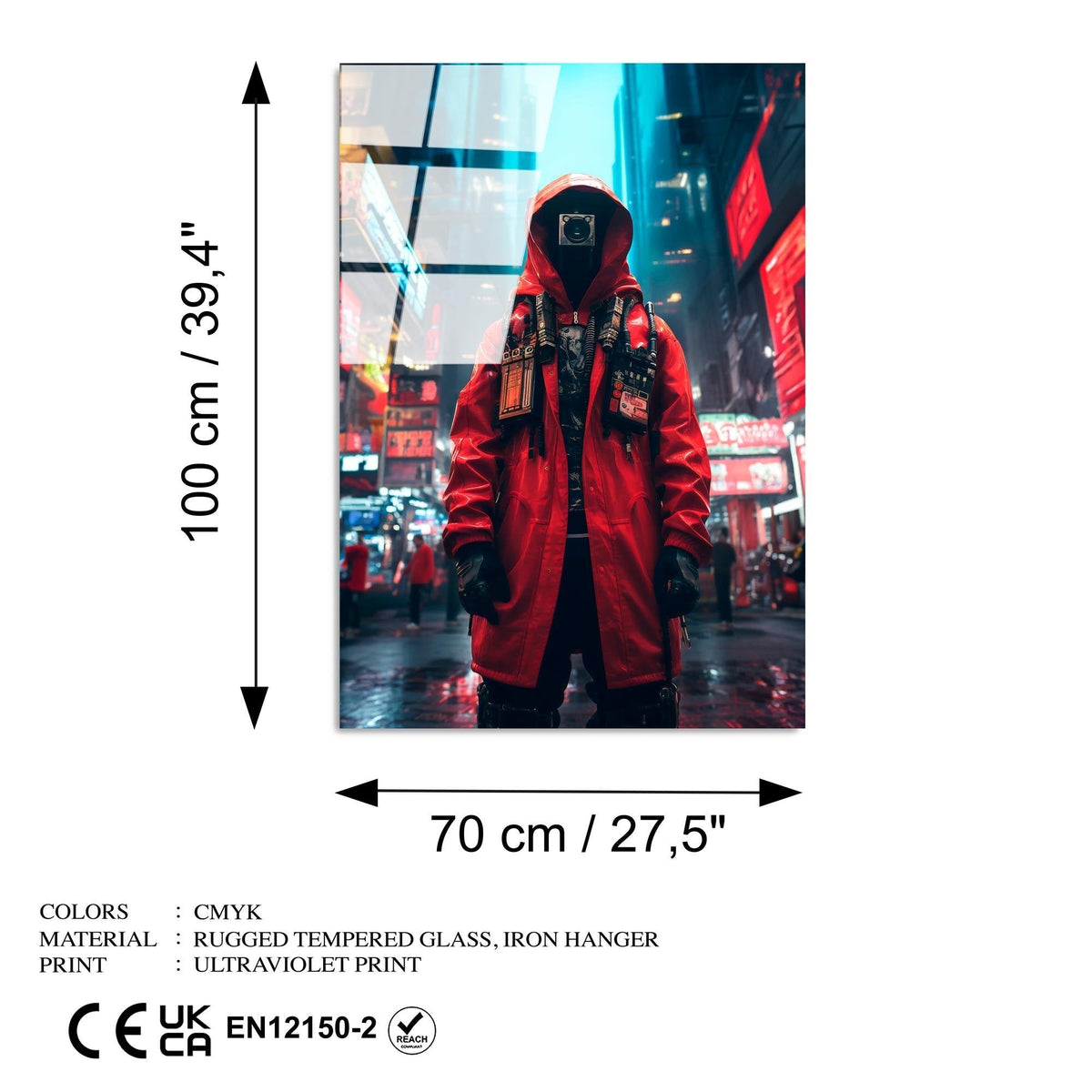 Uv-1200 Baskılı Cam Dikdörtgen Duvar Tablosu 