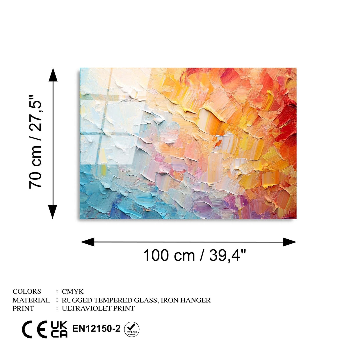 Uv-1212 Baskılı Cam Dikdörtgen Duvar Tablosu 