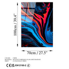 Uv-124 Baskılı Cam Dikdörtgen Duvar Tablosu 