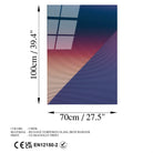 Uv-127 Baskılı Cam Dikdörtgen Duvar Tablosu 