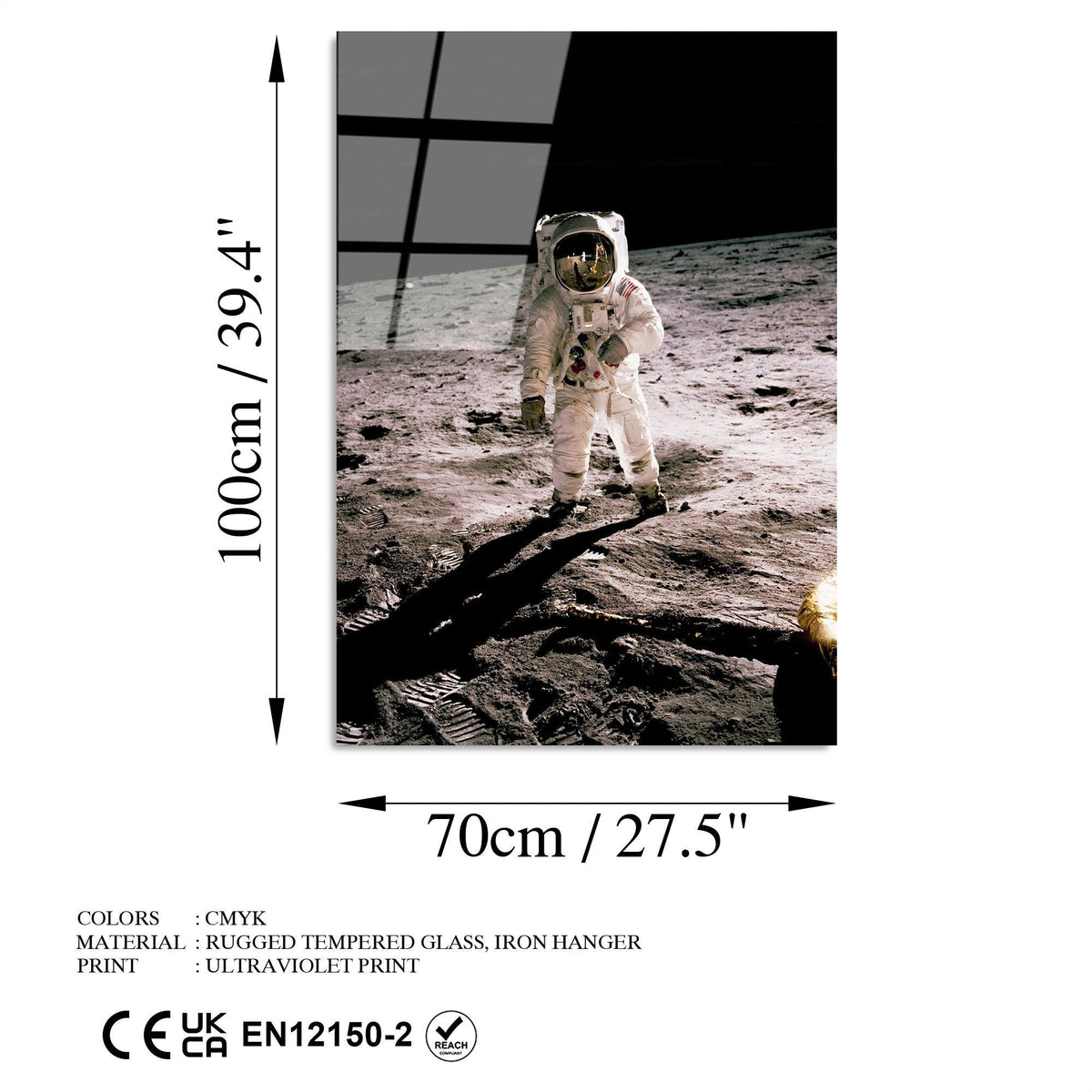 Uv-196 Baskılı Cam Dikdörtgen Duvar Tablosu 
