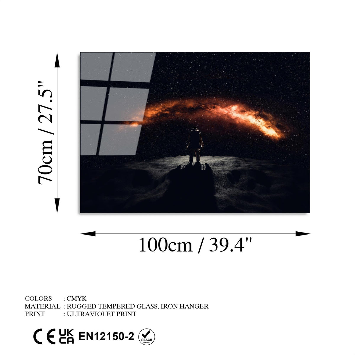Uv-209 Baskılı Cam Dikdörtgen Duvar Tablosu 