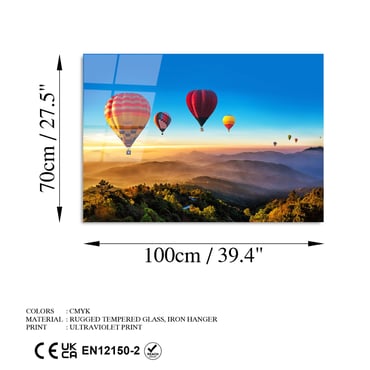 Uv-236 Baskılı Cam Dikdörtgen Duvar Tablosu 