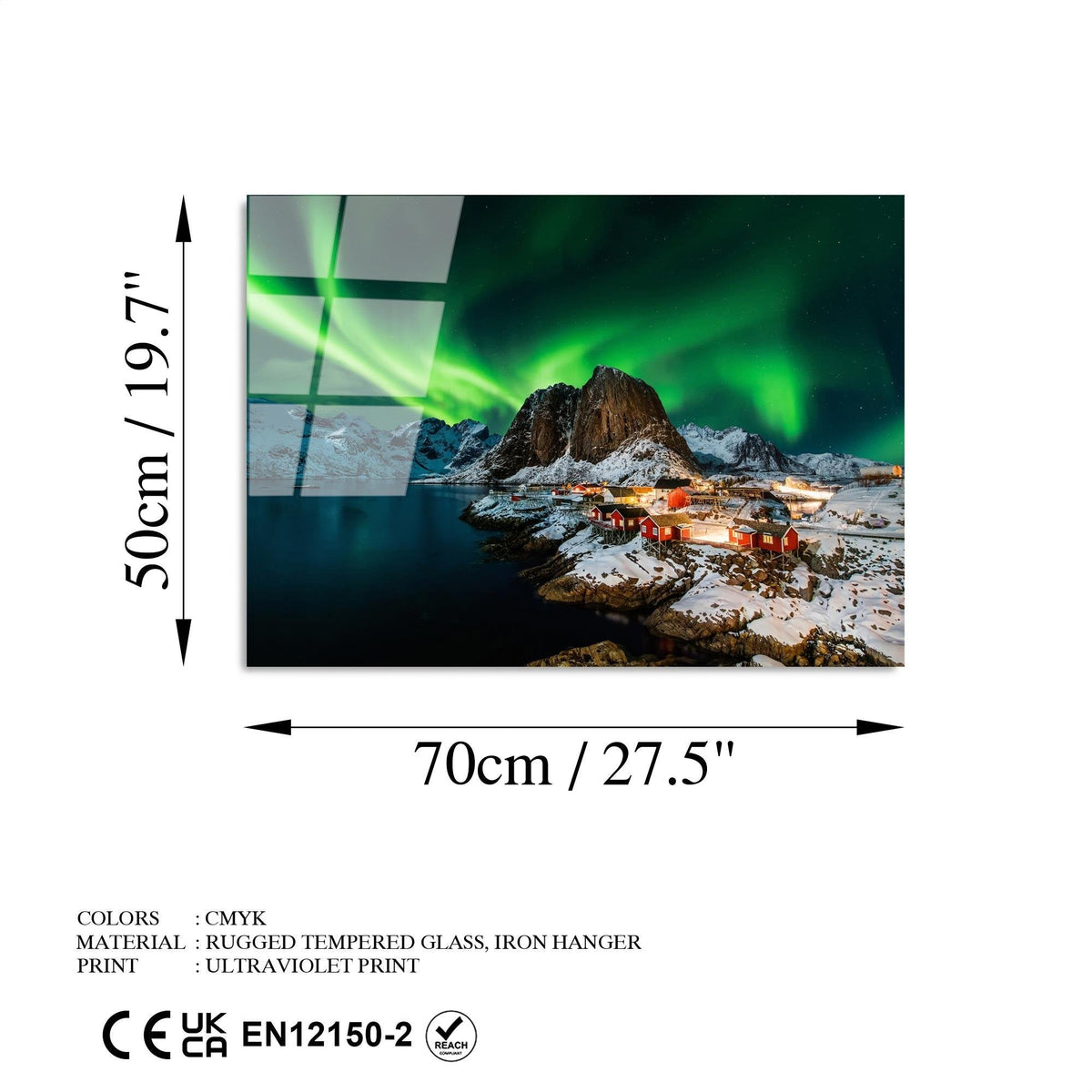 Uv-317 Baskılı Cam Dikdörtgen Duvar Tablosu 