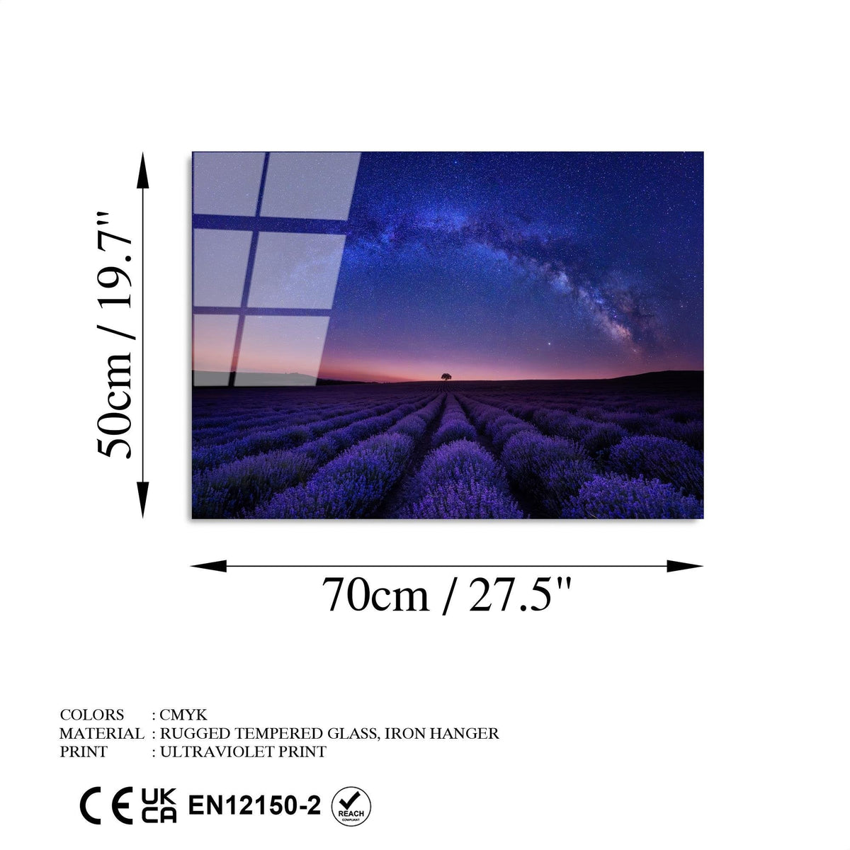 Uv-323 Baskılı Cam Dikdörtgen Duvar Tablosu 