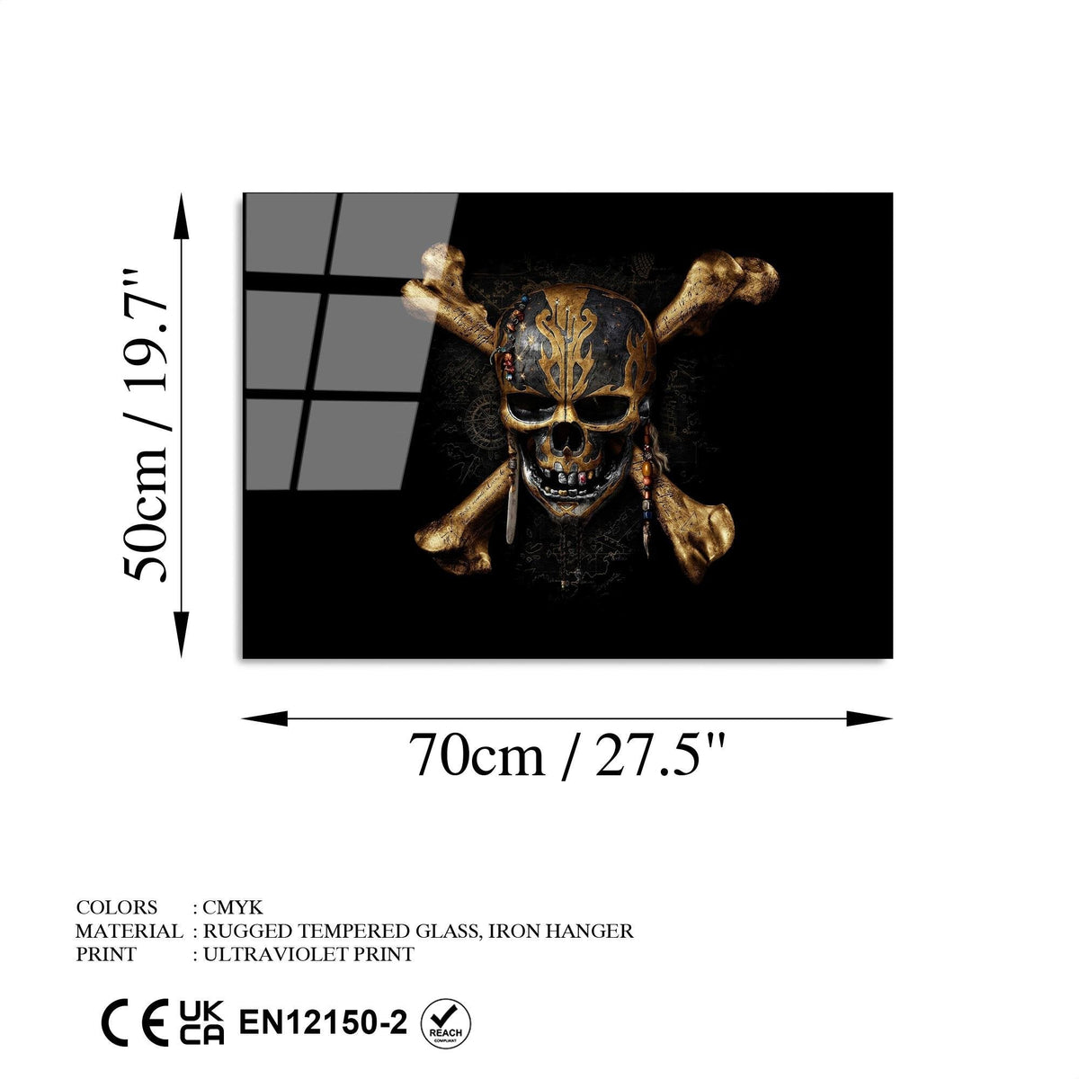 Uv-336 Baskılı Cam Dikdörtgen Duvar Tablosu 
