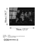 Uv-356 Baskılı Cam Dikdörtgen Duvar Tablosu 