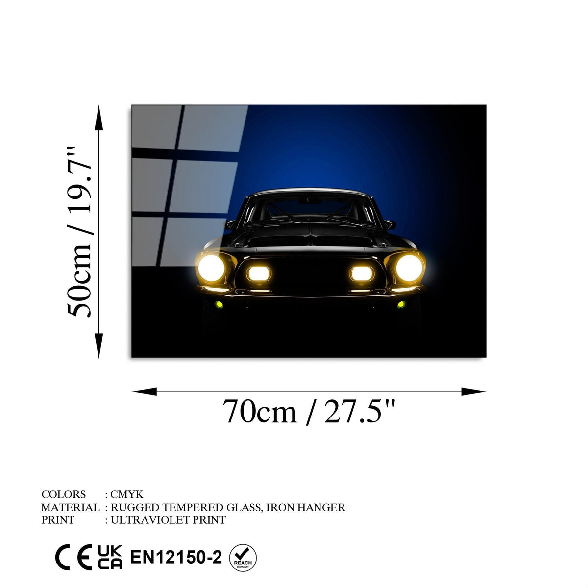 Uv-368 Baskılı Cam Dikdörtgen Duvar Tablosu 