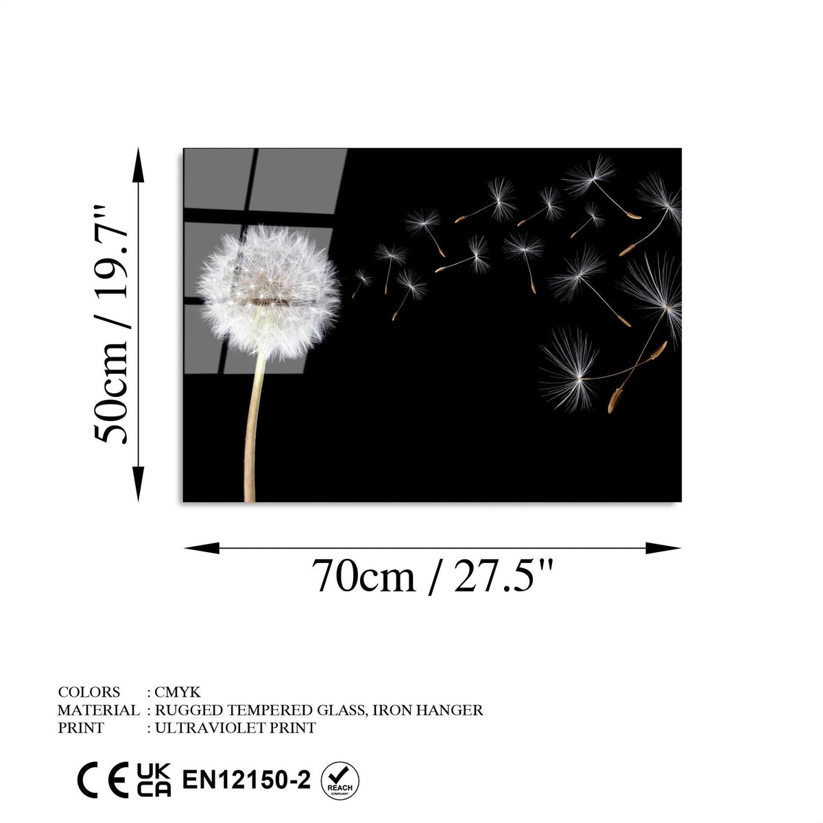 Uv-425 Baskılı Cam Dikdörtgen Duvar Tablosu 